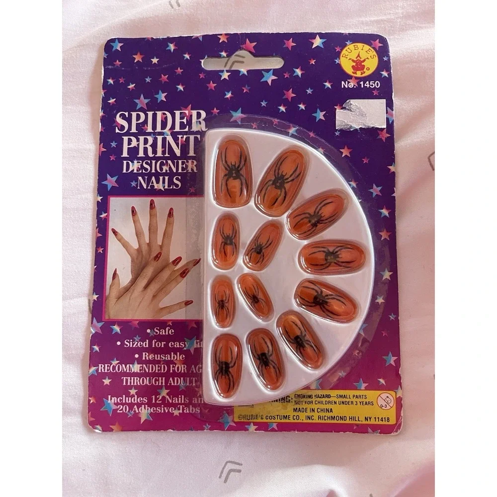 Spider Nails Ongles Nails Halloween Costume Accessory